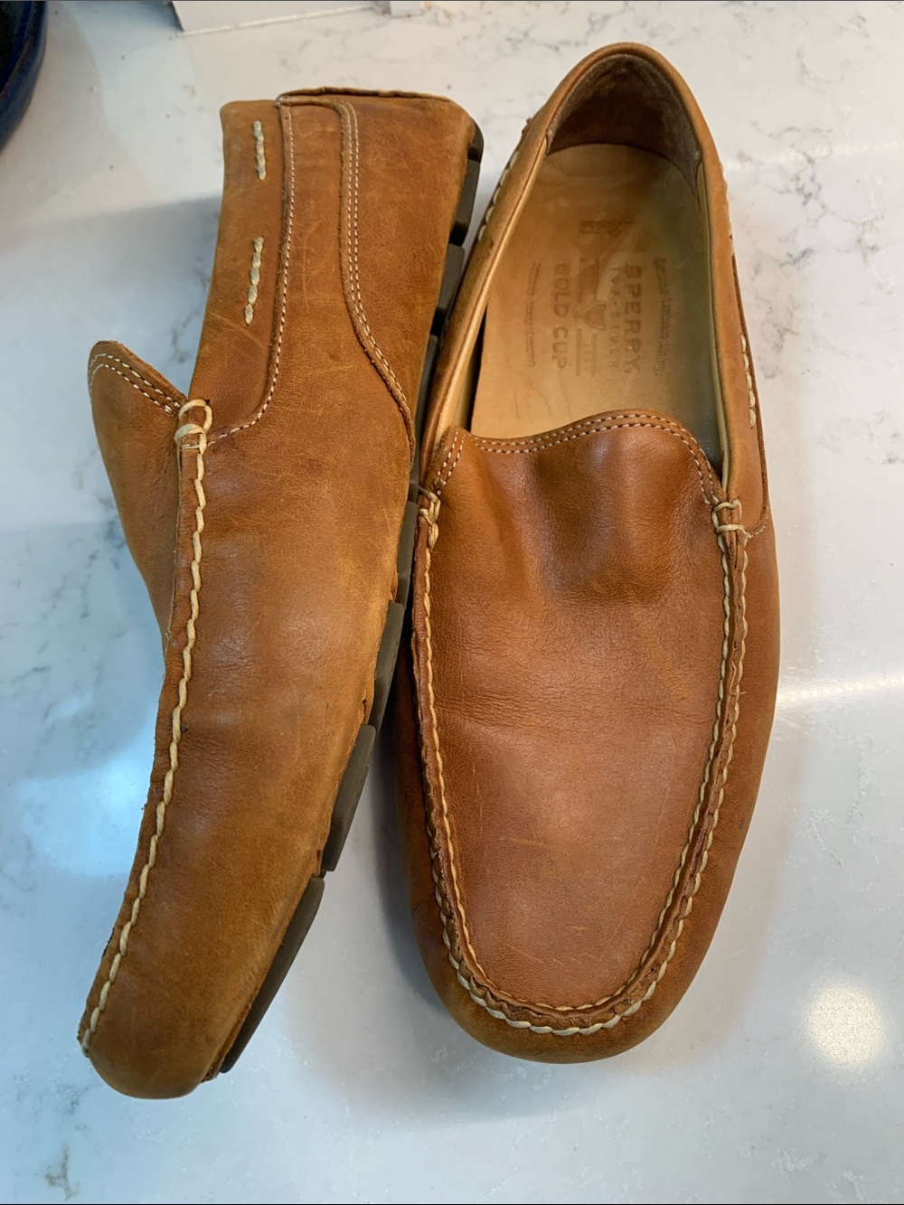 Sperry Gold Cup Driving Leather Slip-On Loafers Shoes Size 9 - Picture 5 of 8